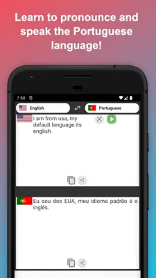 English to Portuguese Translator android App screenshot 1